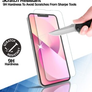 RKINC Screen Protector [4-Pack] for iPhone 14 Plus/iPhone 13 Pro Max 6.7-Inch, Tempered Glass Film Screen Protector, 0.33mm [LifetimeWarranty][Anti-Scratch][Anti-Shatter][Bubble-Free]