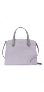 kate spade new york tinsel glitter satchel (lilac frost)