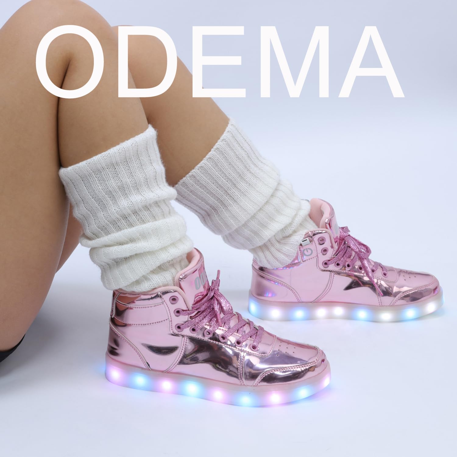 Odema V3 Aurora Unisex High Top Light Up Shoes, Sneakers with Lights for Men，Women, Led Light Shoes,USB Charging Glowing shoes for Teens