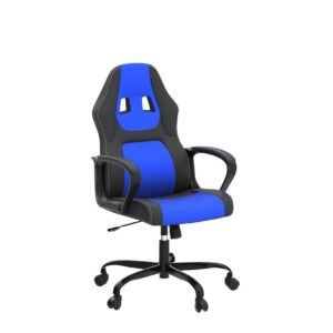 Gaming Chair PC Computer Chair Office Chair for Adult Teen Kids, Ergonomic PU Leather Gamer Chair with Lumbar Support High Back Adjustable Rolling Swivel Desk Chair, Blue