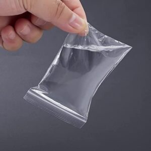 Small Plastic Bags, 400 PCS Mini Baggies, 4 Assorted Sizes, Transparent Jewelry Bags, Mini Zip lock Bags, Resealable Poly Bags for Pill, Beads, Screws, Packaging