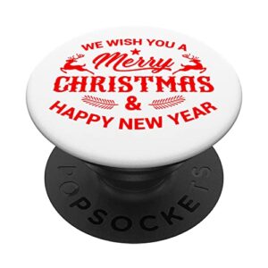 christmas deco new year's eve greetings womens mens kids popsockets swappable popgrip