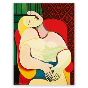 ZZPT Pablo Picasso Wall Art Poster - The Dream Print - Picasso Poster - Oil Painting Reproduction - Abstract Painting Modern Canvas Wall Art for Bedroom Office Decor Unframed