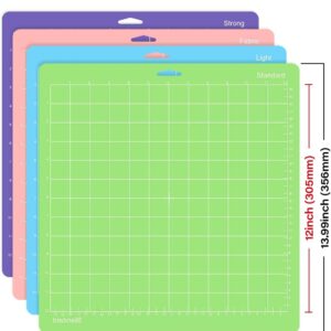 Gwybkq Cutting Mat for Cricut Maker 3/Maker/Explore 3/Air 2/Air/One 8 Pack 12x12 VarietyGrip Cut Replacement Accessories Green/Blue/Purple/Pink Card Adhesive Sticky Pads