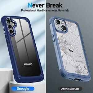 Oneagle for Google Pixel 8A Case Ultra Clear, Pixel 8A Phone Case with Metal Kickstand + Screen Protector,[Anti-Yellow][Military Grade Shockproof][Built-in 4 Airbags] Hard Back Case for Pixel 8A