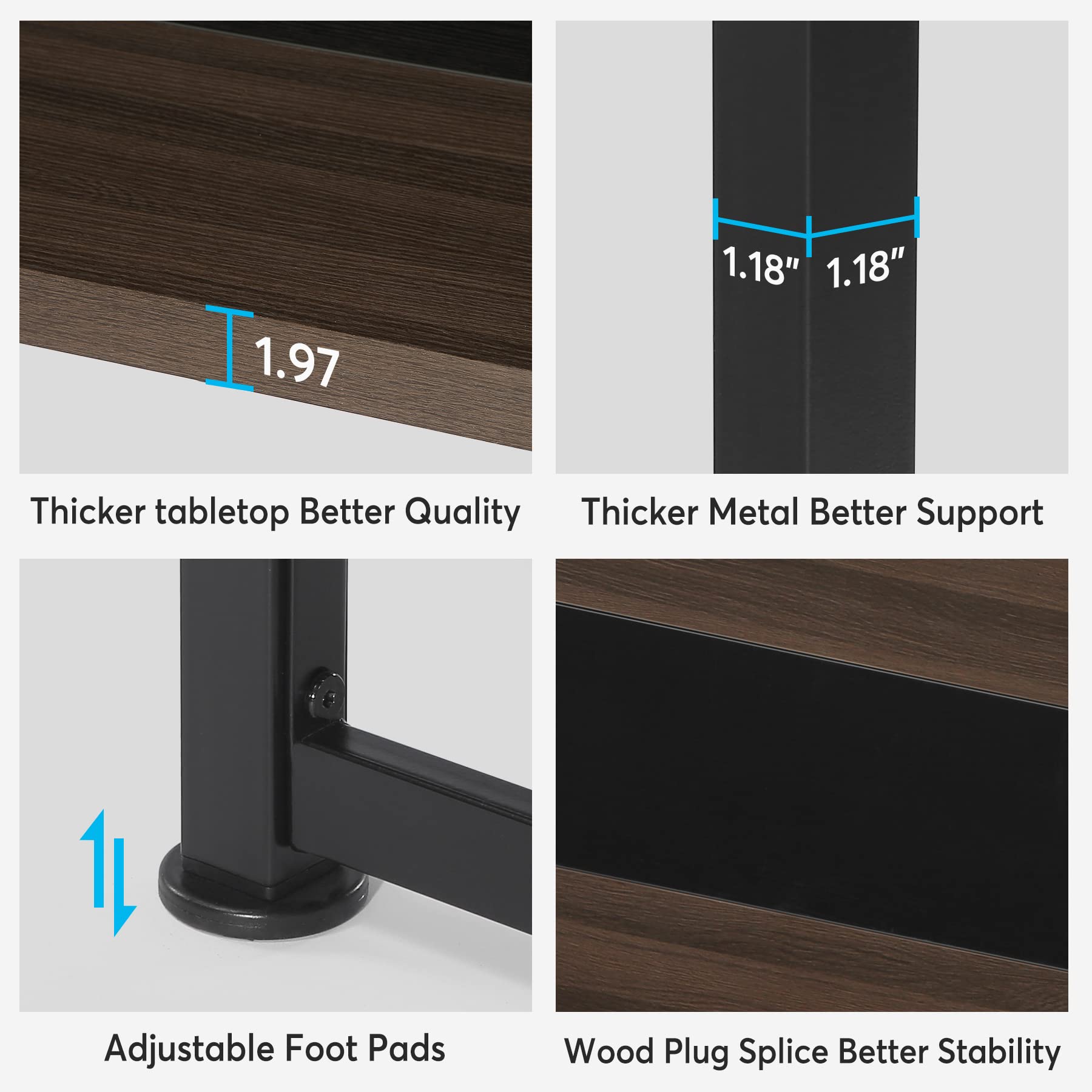 Tribesigns 6FT Conference Table, Rectangular Meeting Table, 70.86L * 31.49 W inches Seminar Table, Large Computer Desk for Office, Boardroom Desk