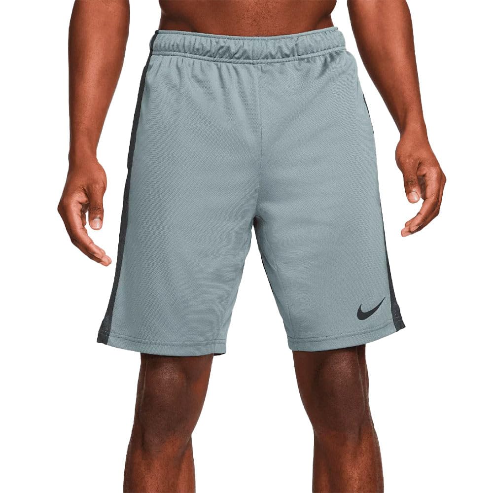 Nike Men's Dri-FIT Knit Hybrid 9" Training Shorts (as1, Alpha, xx_l, Regular, Regular, Gray)