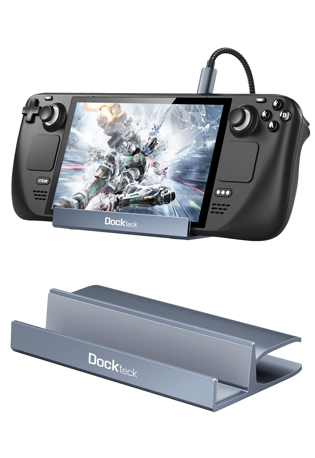 dockteck Steam Deck Stand Base, Steam Deck Holder Base with Anti-Slip Silicone Pad, Steam Deck Base, Accessories for Steam Deck/Switch/iPad/Phone