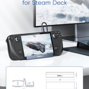 dockteck Steam Deck Stand Base, Steam Deck Holder Base with Anti-Slip Silicone Pad, Steam Deck Base, Accessories for Steam Deck/Switch/iPad/Phone