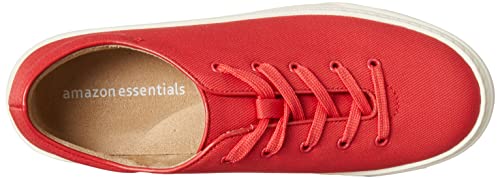 Amazon Essentials Women's Lace Up Sneaker, Red, 9