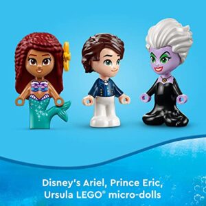 LEGO Disney The Little Mermaid Story Book 43213 Fun Playset with Ariel, Prince Eric, and Ursula Micro-Doll, Disney Princess Toy, Birthday Present for Kids and Fans Aged 5 and up