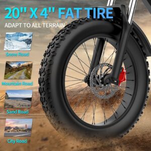 Ridstar 1000W 30MPH Fat Tire Electric Motorcycle with Removable 48V20Ah Battery and Full Suspension