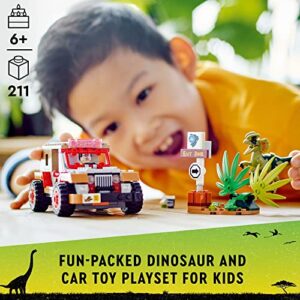 LEGO Jurassic Park Dilophosaurus Ambush 76958 Building Toy Set for Jurassic Park 30th Anniversary, Dinosaur Toy with Dino Figure and Jeep Car Toy; Gift Idea for Grandchildren and Kids Ages 6 and Up