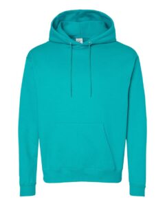 hanes mens ecosmart hooded sweatshirt, m, athletic teal