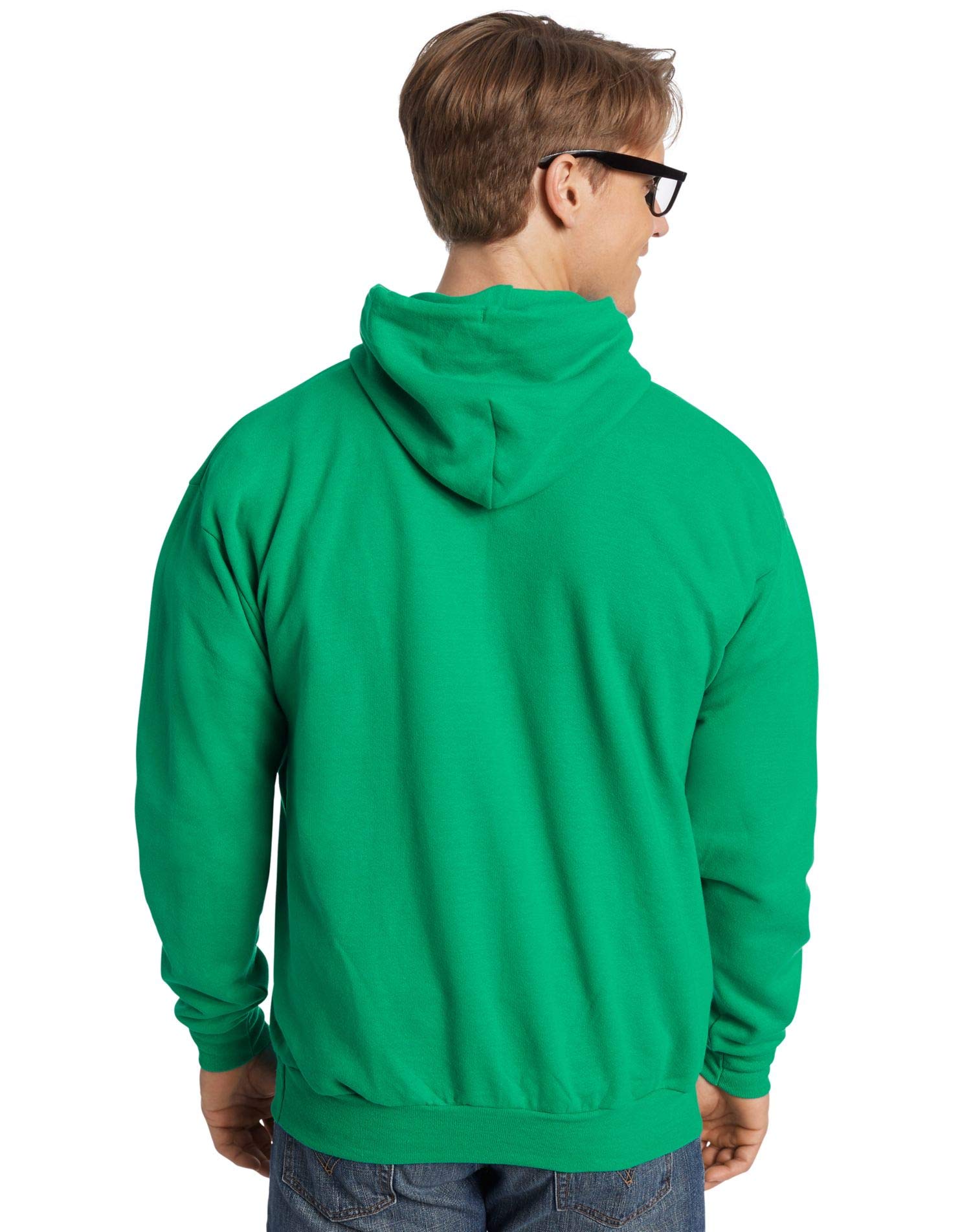 Hanes Mens Ecosmart Hooded Sweatshirt, M, Athletic Teal