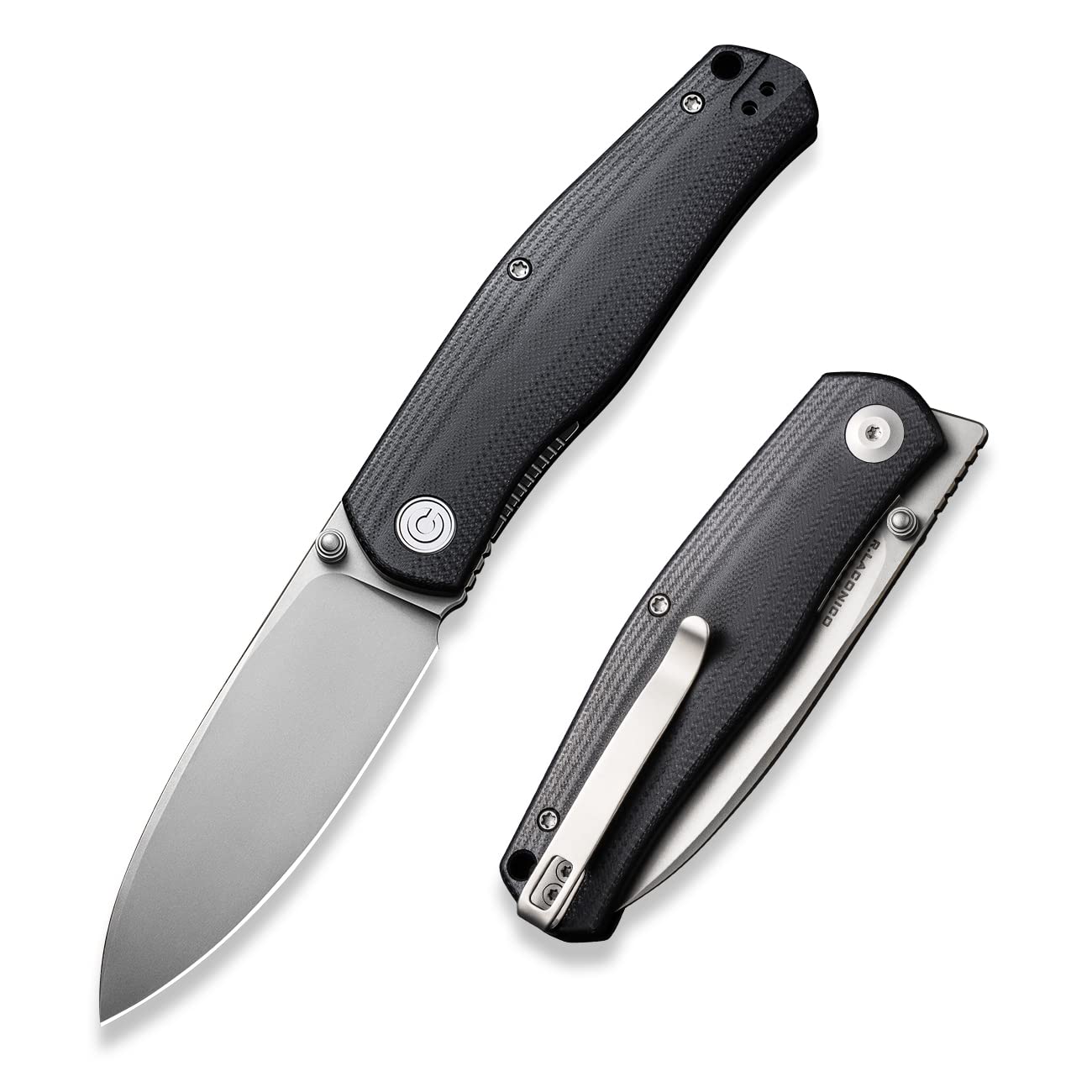 CIVIVI Sokoke Folding Knife, Ray Laconico Pocket Knife for EDC, 3.35" 14C28N Steel Blade G10 Handle Thumb Stud Opener Front Flipper Utility Knife C22007-1