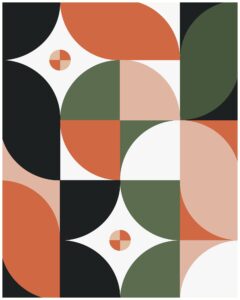 haokhome 96130-1 peel and stick wallpaper geometric olive/mistyrose/white/black/red modern wall decor bathroom removable contact paper 17.7in x 9.8ft