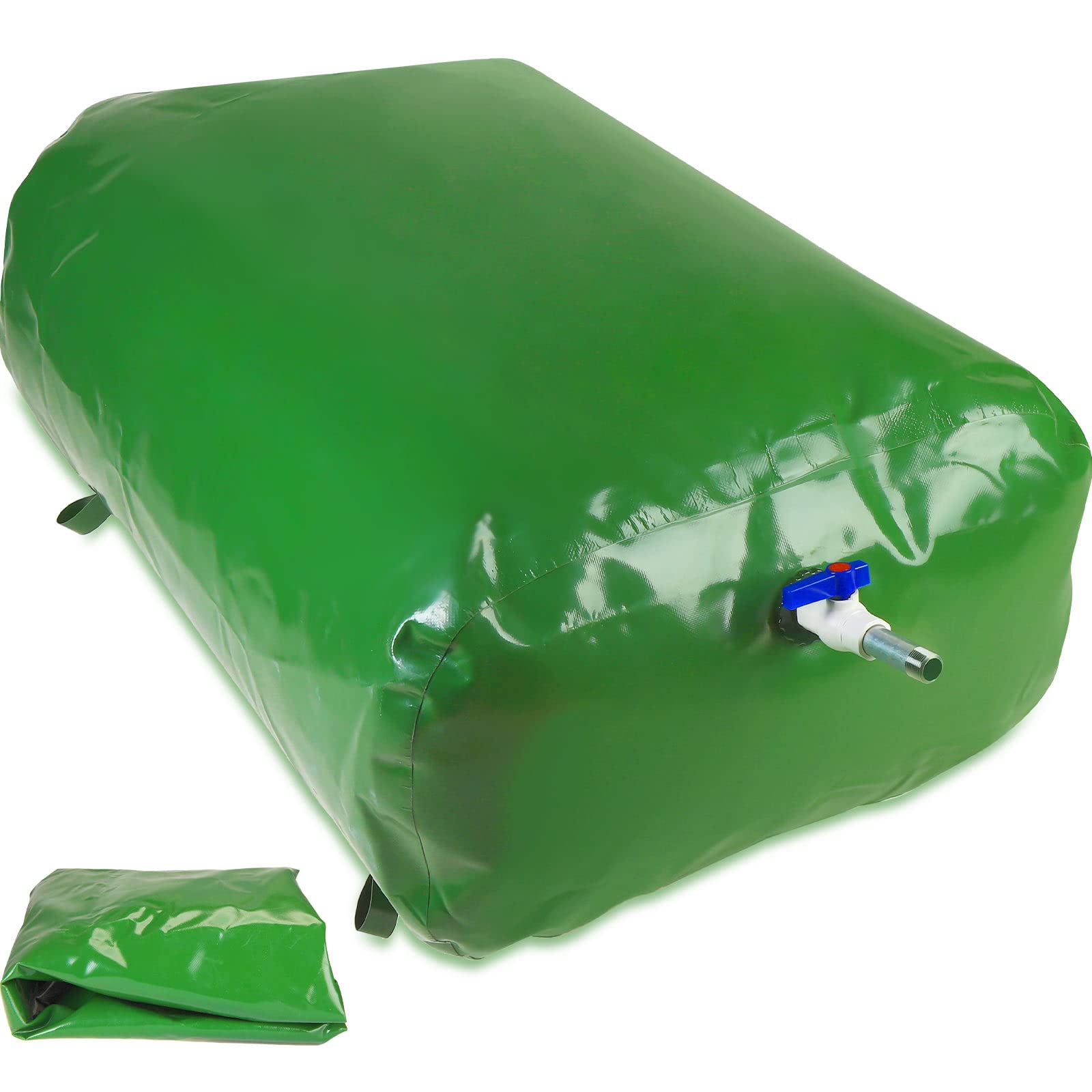 400L 106 Gallon Large Capacity Water Storage Bladder Foldable Water Bladder Tanks Portable Emergency Water Storage Tank Rainwater Bag Water Container for Drought Resistant Fire Fighting Agricultural