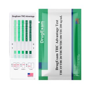 3 Pack - DrugExam THC Advantage Made in USA Multi Level Marijuana Home Urine Test Kit.Highly Sensitive THC 5 Level Drug Test Kit. Detects at 15 ng/mL, 20 ng/mL, 50 ng/mL, 100 ng/mL and 200 ng/mL (3)