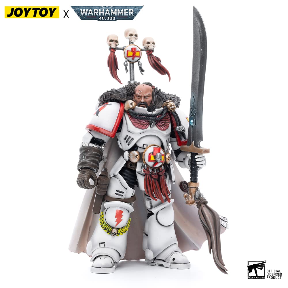 JOYTOY Warhammer 40k Mecha 1/18 Action Figures Joy Toy Model White Scars Captain KOR' sarro Khan