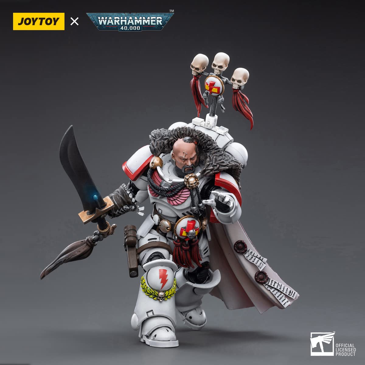 JOYTOY Warhammer 40k Mecha 1/18 Action Figures Joy Toy Model White Scars Captain KOR' sarro Khan