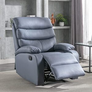 gnmlp2020 manual recliner chairs for adults, small recliner chair for small space, tech cloth lazy boy small reclining chairs for rv, living room, dark grey