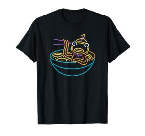 fortnite fishstick neon ramen bowl center icon t-shirt