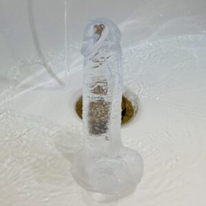 5.55 Inch Clear Small Realistic Dildos, Huge Lifelike Penis, Soft Dildo Made of Body-Safe Material, Manual Thrusting Dildo, Heatable Silicone Dildos Adult Sensory Sex Toy for Beginner (Small)