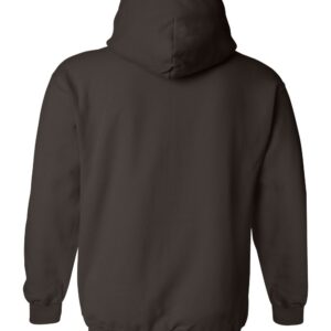 Gildan Men's Fleece Hooded -Sweatshirt, Style G18500 L DARK CHOCOLATE