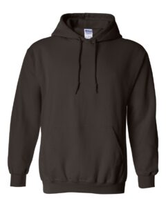 gildan men's fleece hooded -sweatshirt, style g18500 l dark chocolate