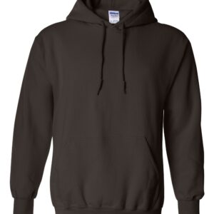 Gildan Men's Fleece Hooded -Sweatshirt, Style G18500 L DARK CHOCOLATE