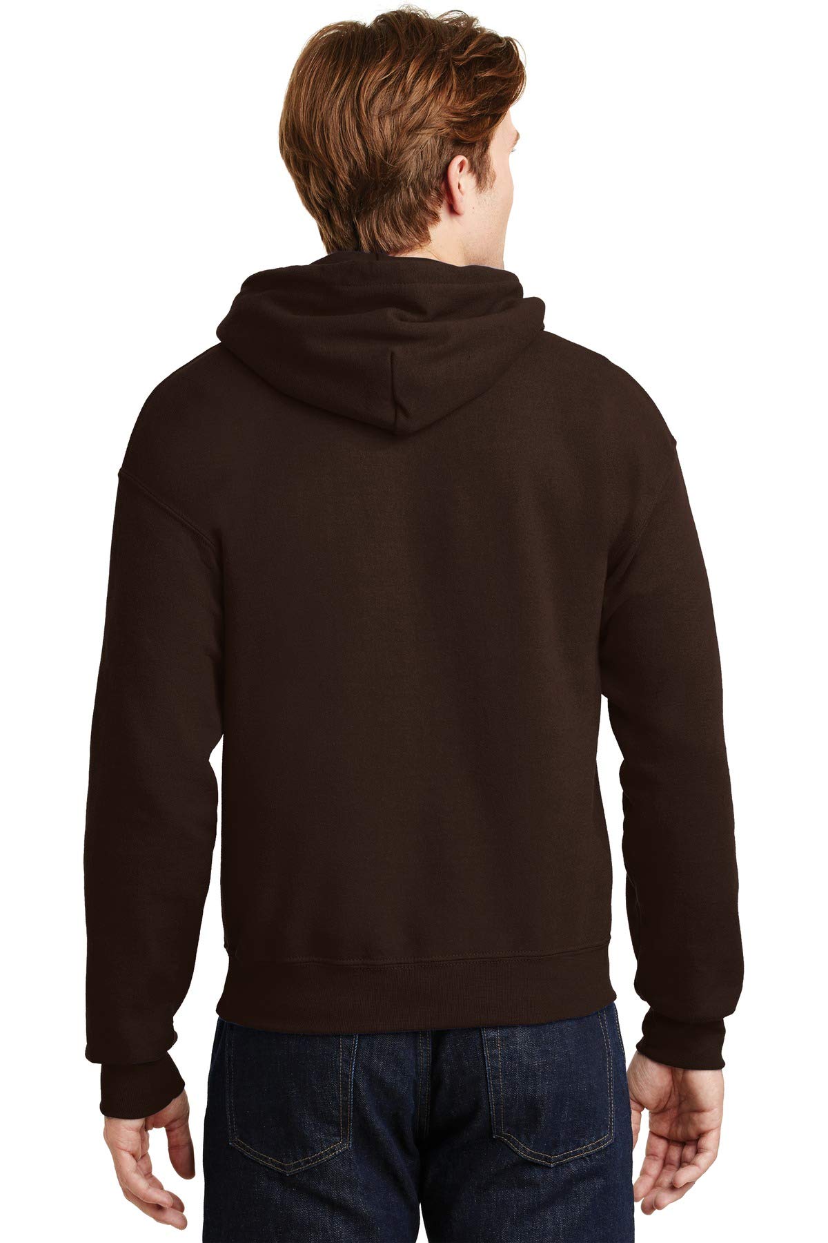 Gildan Men's Fleece Hooded -Sweatshirt, Style G18500 L DARK CHOCOLATE