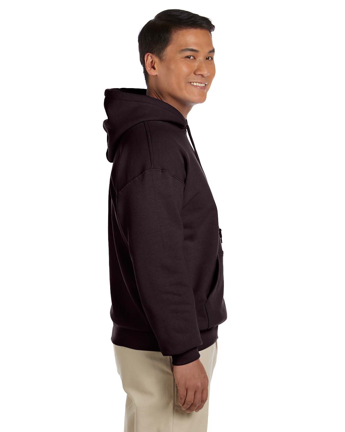 Gildan Men's Fleece Hooded -Sweatshirt, Style G18500 L DARK CHOCOLATE