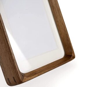 Natural Wood Photo Frames Inspired Tabletop Picture Frame with Mat, Vertical or Horizontal Display (Walnut, 3x4 matted to 2x3)