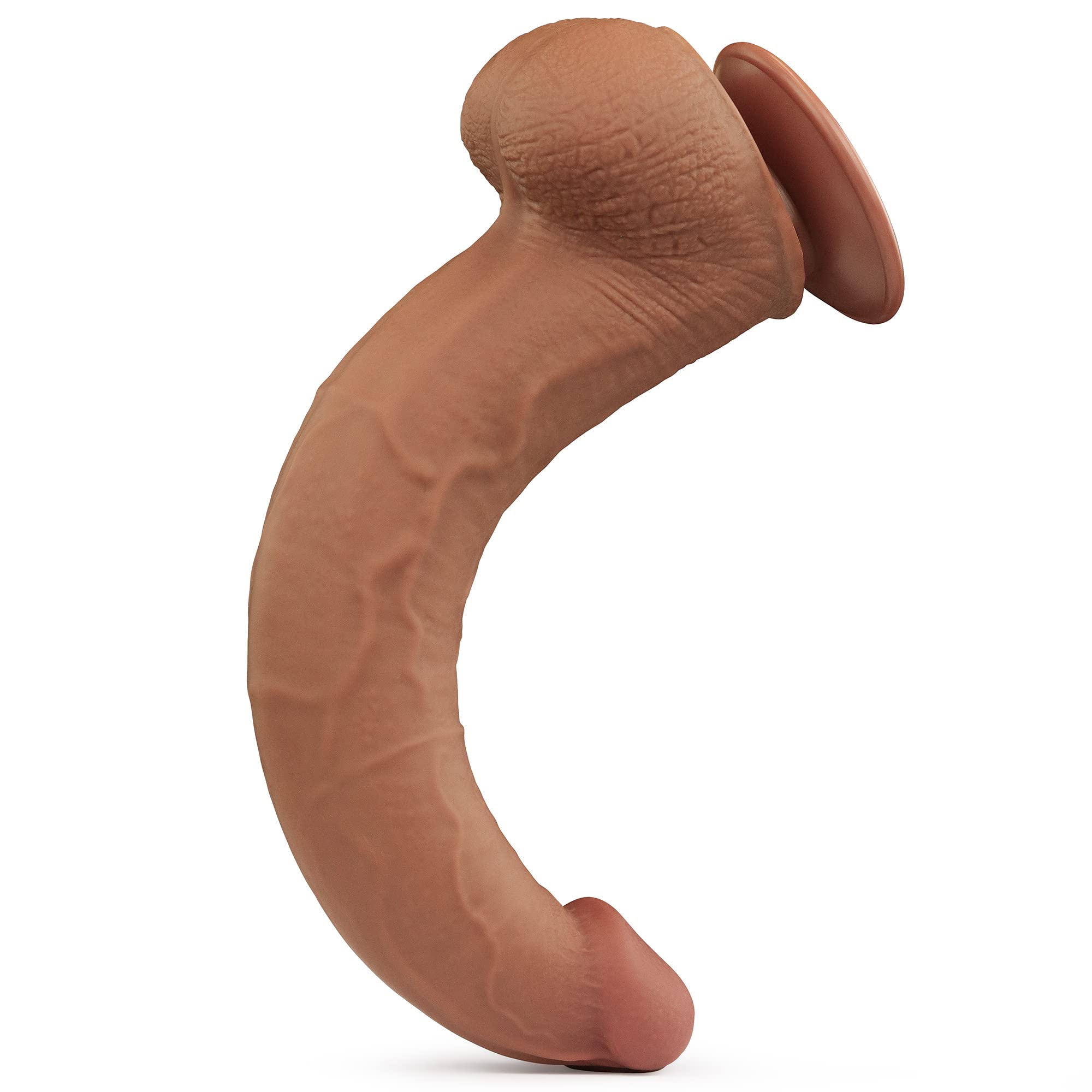 lovetoy 13.5" Soft Sliding Big Realistic Dildo Huge Suction Cup Dildo, Thick Anal Dildo Strap On Dildo Large Long Horse Dildo Giant Realistic Dual Density Dildo Adult Sex Toy