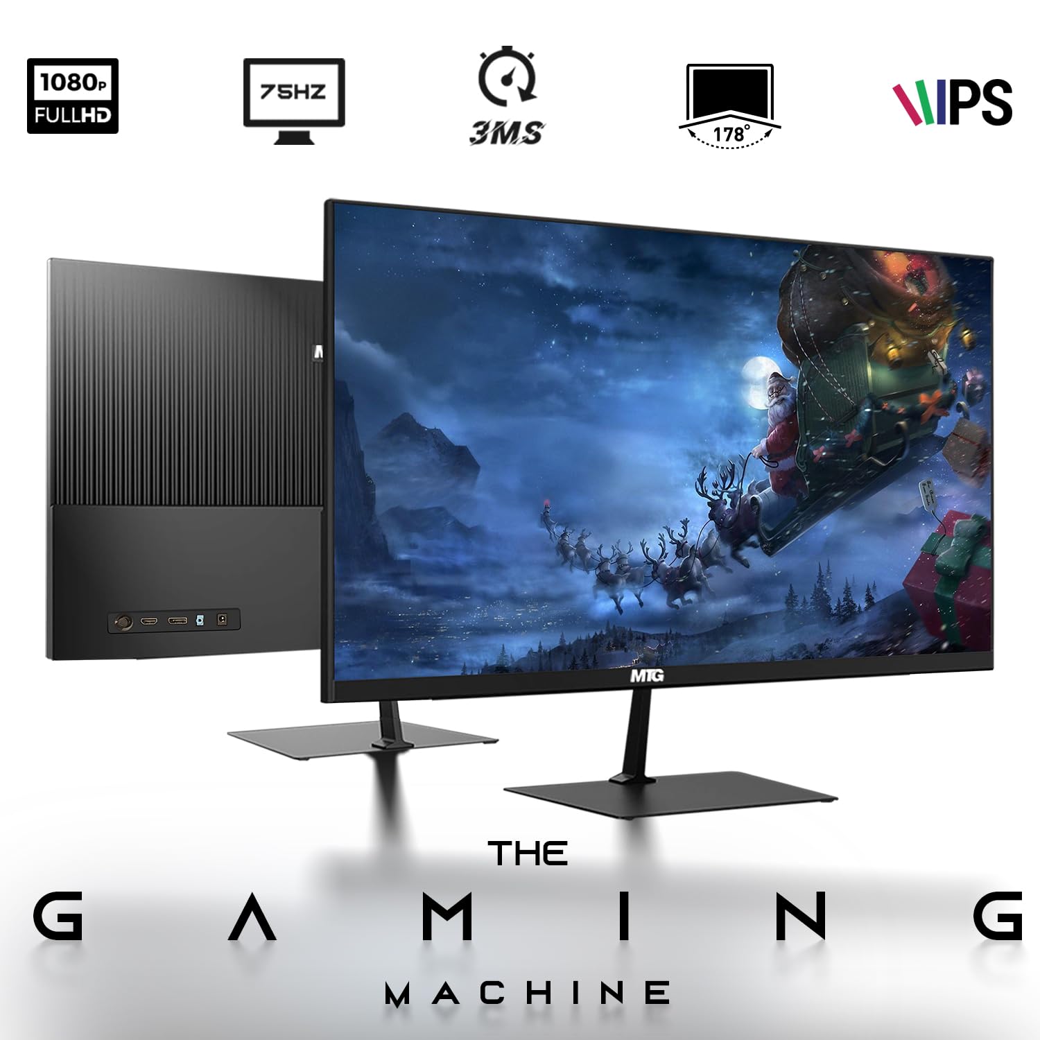 Gaming PC Desktop Intel core i7 8th Gen, Horizon+, RTX 3060 12GB GDDR6, 16GB RAM, 256GB SSD, MTG New 24 Inch Monitor, HDMI, DVI, VGA, RGB Keyboard Mouse, Wi-Fi Win 10 Pro (Renewed)