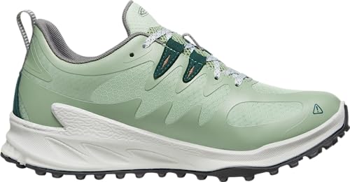 KEEN Women's Zionic Low Height Waterproof All Terrain Hiking Shoes, Desert Sage/Ember Glow, 9