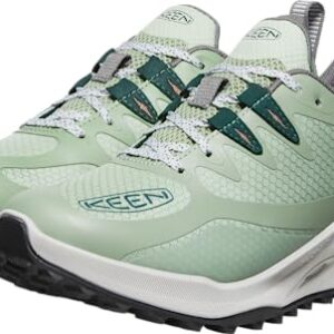 KEEN Women's Zionic Low Height Waterproof All Terrain Hiking Shoes, Desert Sage/Ember Glow, 9