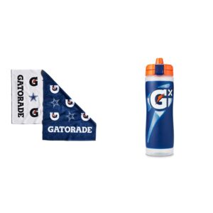 gatorade dallas cowboys towel gx bottle, navy