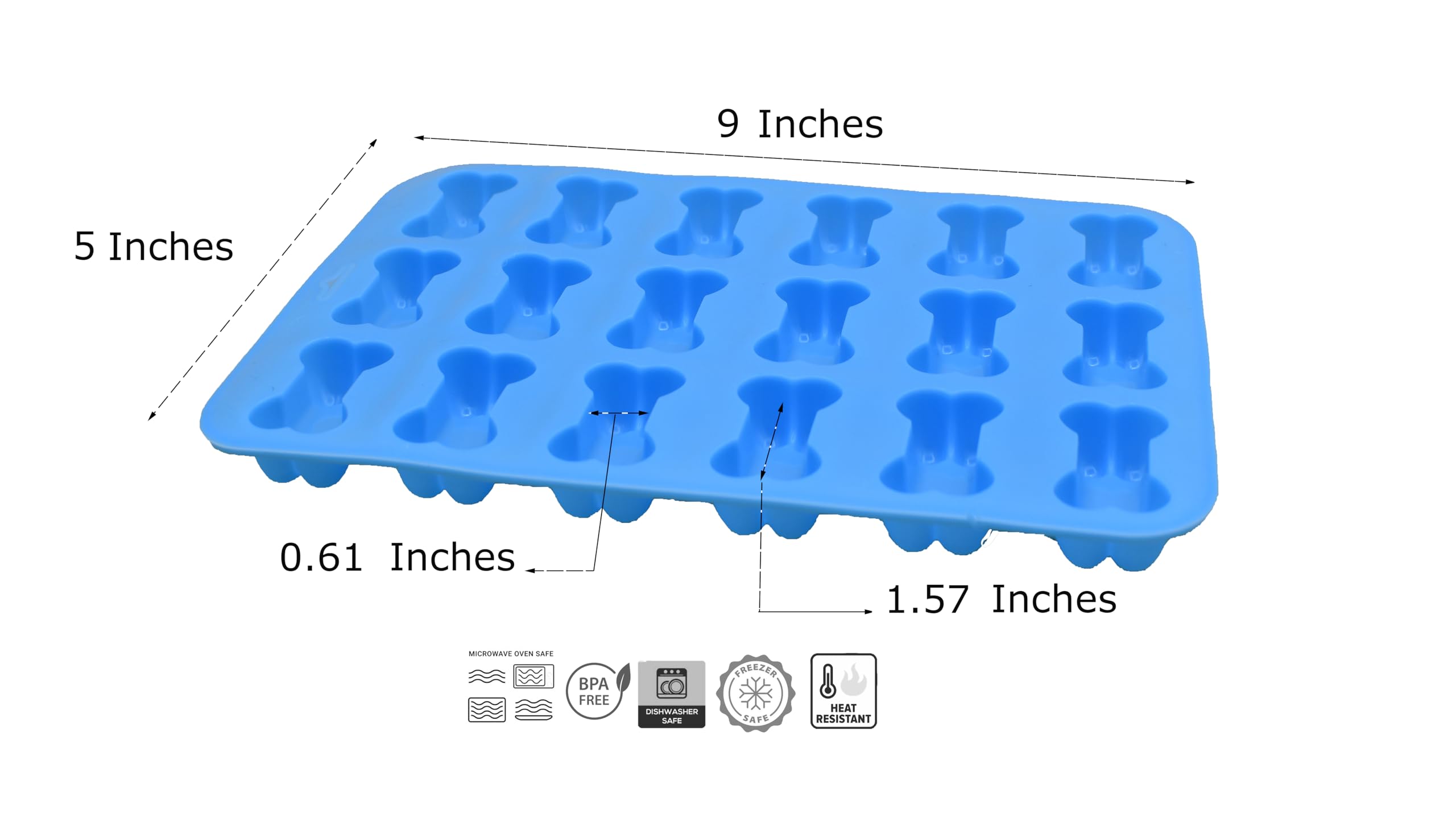 TopolMold 3-Pack 3D Dog Bone Candy Melt Silicone Mold (Puppy Treats, Chocolate Fondant, Candy Making Mould) - Oven Safe, Freezer Safe, Food-Grade 18-Cavity