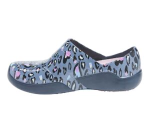 anywear journey men and women shoes injected molded eva slip-on garden shoes, chef shoes, 11, leopard sweet heart