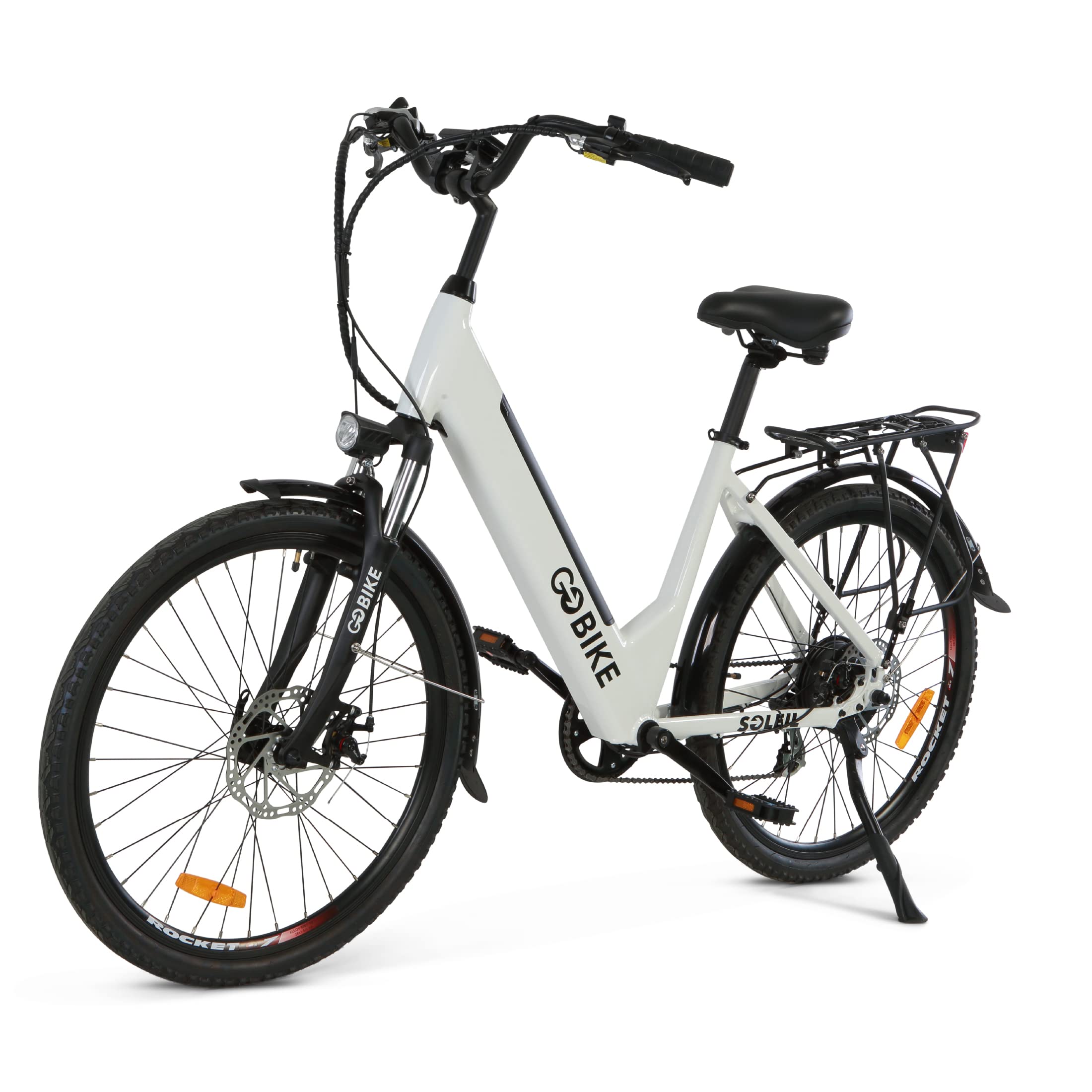 ComfyGO Soleil Electric Bike,Motor Ebikes,Electric Bicycle for Adults,Bicicleta Electrica para Adultos,Road City Bike,500 W 26 * 1.95" Fat Tire E Bikes,Up to 40 Miles Per Charge,22 Mph Ebike