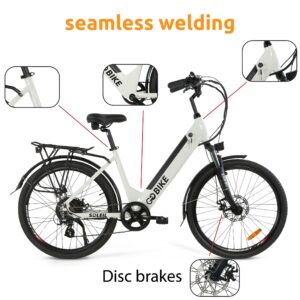 ComfyGO Soleil Electric Bike,Motor Ebikes,Electric Bicycle for Adults,Bicicleta Electrica para Adultos,Road City Bike,500 W 26 * 1.95" Fat Tire E Bikes,Up to 40 Miles Per Charge,22 Mph Ebike