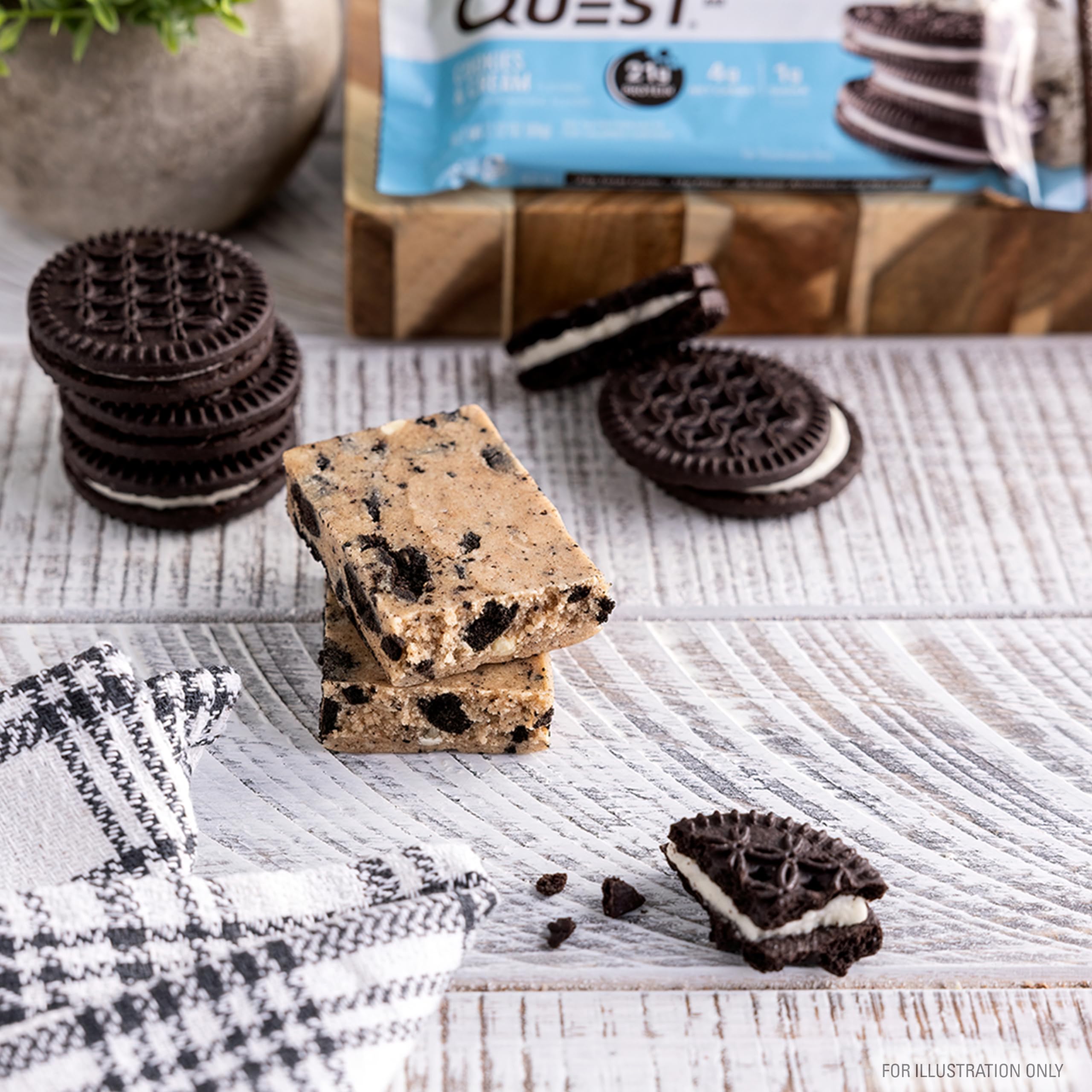 Quest Nutrition Favorites Bundle, Chocolate Chip Cookie Dough & Cookies and Cream Protein Bars