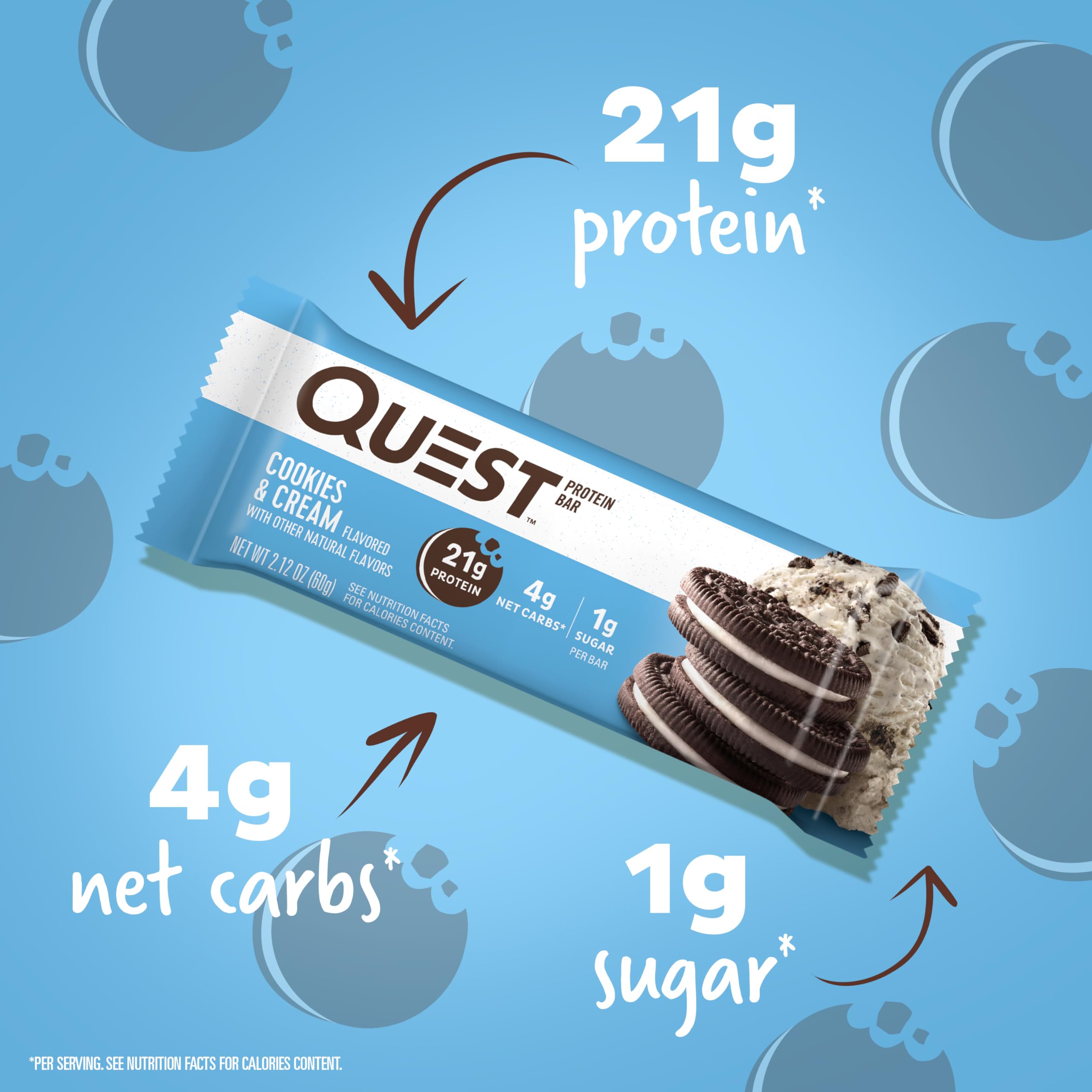 Quest Nutrition Favorites Bundle, Chocolate Chip Cookie Dough & Cookies and Cream Protein Bars