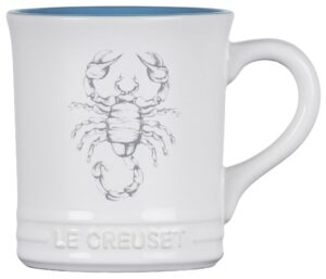 le creuset stoneware zodiac coffee mug, 14 oz., scorpio