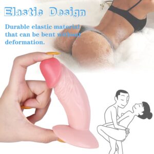 Small Dildo,4.3 in Soft Small Anal Plug,Beginner Anal Dildo Ease Training Adults Sex Toy for Women Men.Multifunctional Sex Toy Games(Flesh)