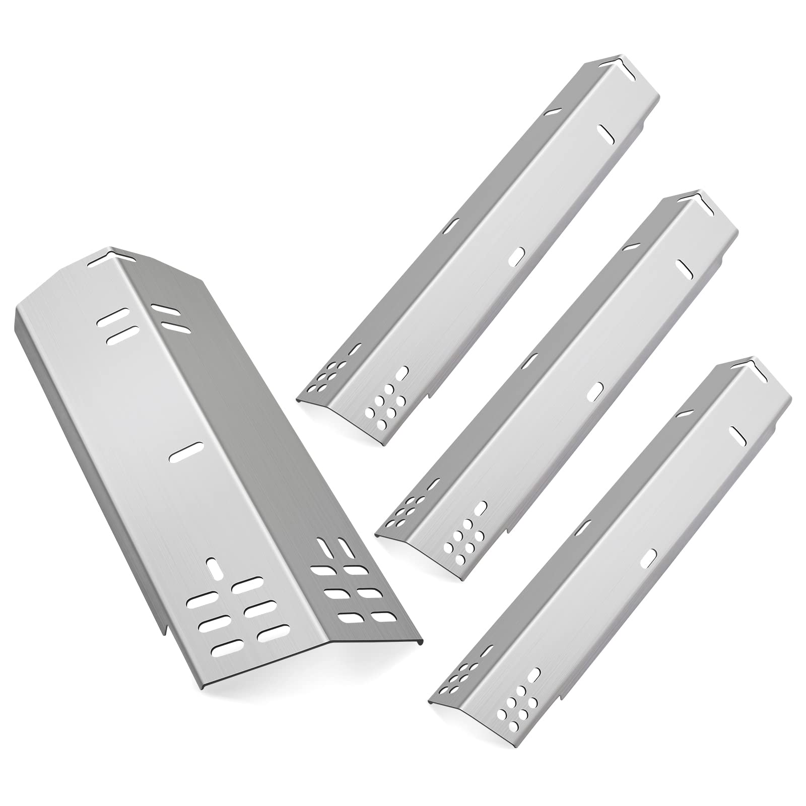 Boloda Grill Replacement Parts, 4 Pack Stainless Steel Grill Heat Plate Shield for Dyna Glo Grill Replacement Parts,Grill Part for Dyna glo DGH474CRP 5 Burner,DGH485CRP, DGH485CRP-D 4 Burner Gas Grill