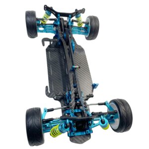 x Hobbywdiy X416 RC DIY 1/10 Alloy and Carbon D4 AWD EP Drift Racing Car Body Frame Kit Electric Touring Car Chassis Frame