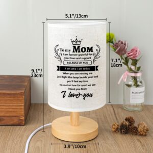 Welsky Gifts for Mom, Mom Birthday Gifts from Daughter, Personalized Mom Table Lamp, Thanksgiving Christmas Gifts for Mom from Kids